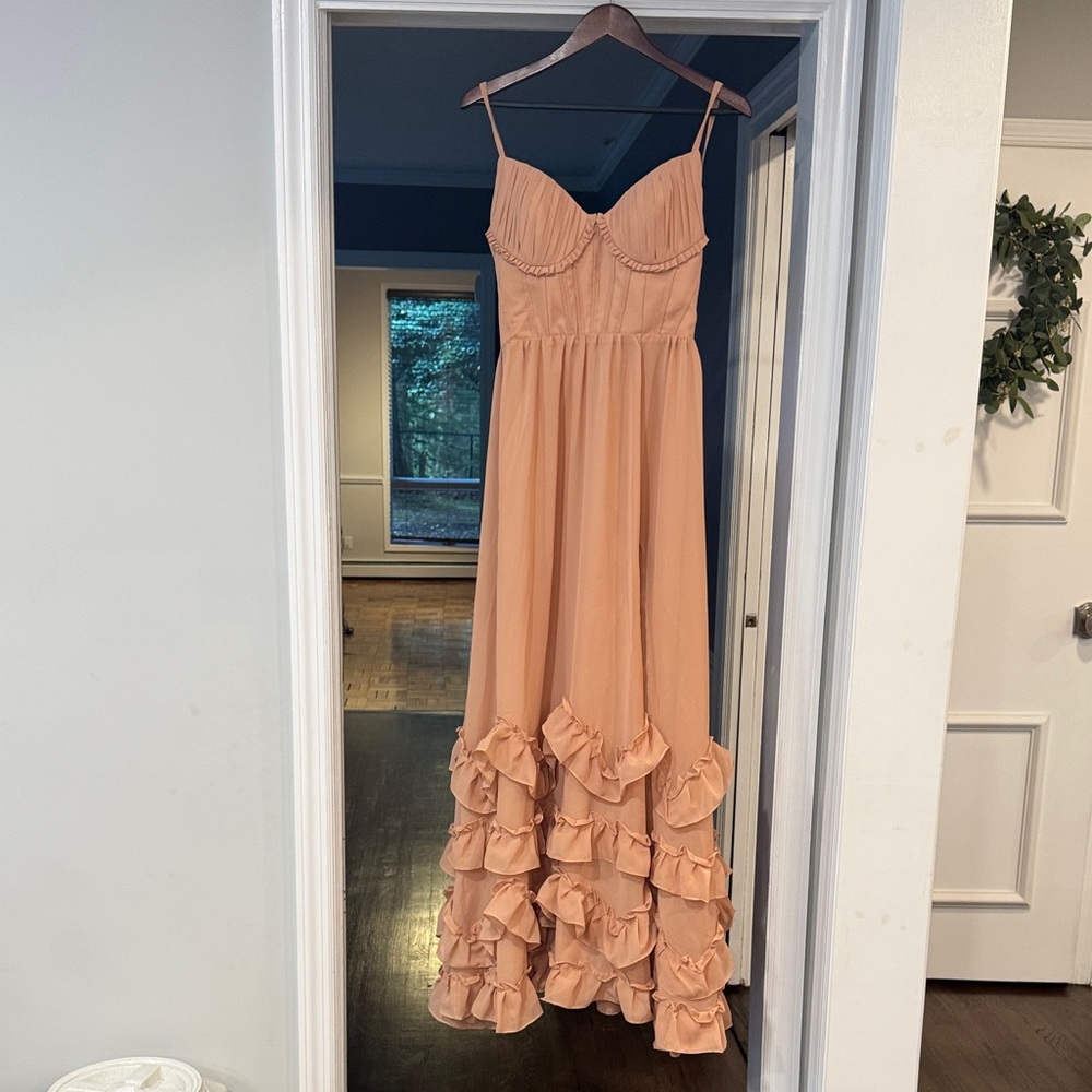 Chiffon Floral Bridesmaids Dress